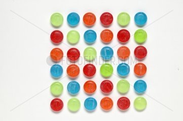 Acid drops coloured in square