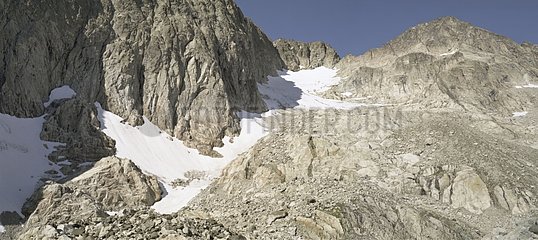 Relic of the glacier de Las Neous in 2004 Pyrenees France