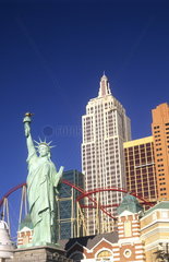 Gambling at the famous New York New York Hotel in the desert of exciting Las Vegas Nevada and energy in the USA