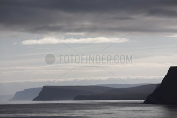 Landscape of Bjarnanalpur cliffs Iceland