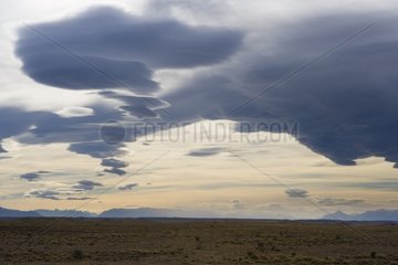 Storm clouds over Patagonian grassland Argentina