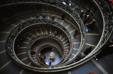 Rome  stairs of the Vatican museum