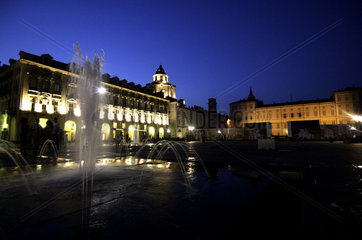 Turin  the Piazza Castello and the Palazzo reale