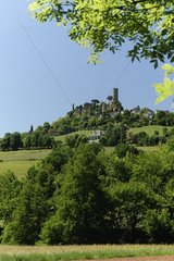Castle and village of Turenne in the countryside of Corrèze