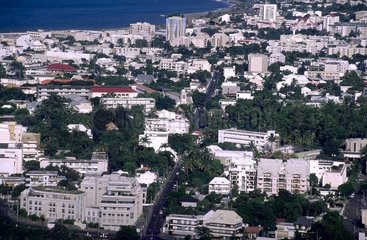 Ile de la Réunion. Vue aérienne de la ville de Saint-Denis.