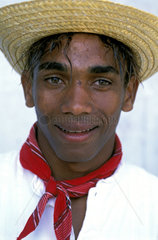 A boy from a portugese folklore group