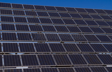 Abstract images of solar panels to store electricity and power near Mananares in Spain Europe