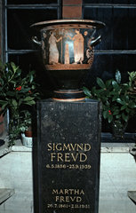UK.London.Golders Green Private Columbarium.Urn of psychiatrist Sigmund Freud (1856-1939).