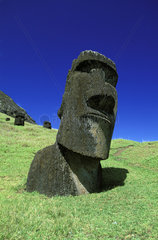 Rapa Nui  statues at rano raraku