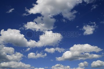 Blue sky dotted with clouds Germany