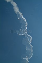 Launch smoke of Space Shuttle Discovery Florida USA