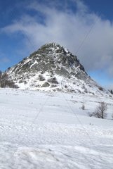 Gerbier-de-Jonc Mount im Winter Monts d'Ardèche Park