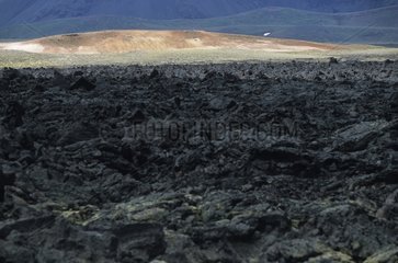 Hot lava field Volcano Krafla Iceland