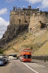 Beautiful famous giant Edinburgh Castle in capital of Edinburgh Scotland