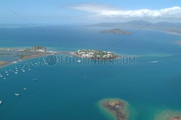 Luftaufsicht der Landschaft von Mayotte