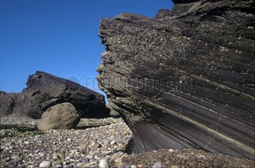 Rocks bei Ebbe an der Atlantikküste in Vendée