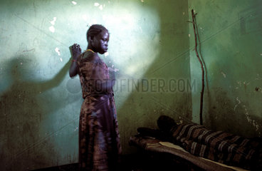 Sudan  Katigisi. Victim of the civil war in clinic. The hospital is a project of the Dutch refugee aid organisation ZOA.