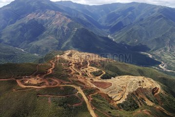 Nickel mine in the central range New Caledonia