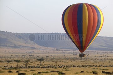 Safari in hot air-balloon Masai Mara National Reserve Kenya