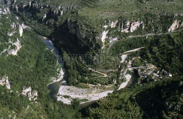 Gorges du Tarn in Sainte-Enimie Lozère Frankreich