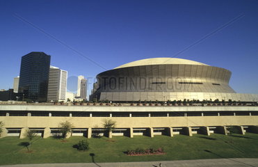 Beautiful famous Super Dome stadium in wonderful city of New Orleans Louisiana NOLA USA