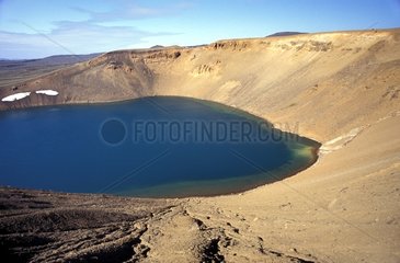 Krafla crater near Myvatn lake Iceland