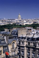 graphic aerial of rooftops of Paris France