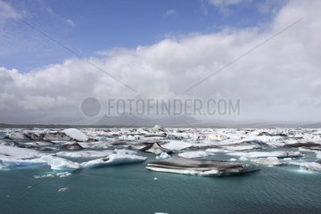 Icebergs on Lake Jokulsarlon south of Iceland