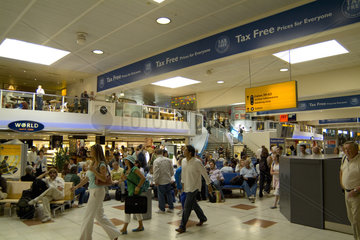 Modern airport shops and wealth in shopping duty free in todays world Gatwick Airport in London England