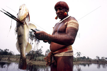 Xingu  Amazon  Brazil. Yaulapiti indigenous People. Tuatuari river.