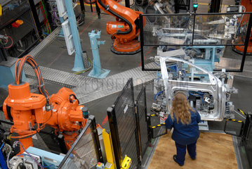 OLOFSTROEM SWEDEN Volvo component factory and robot cells from ABB. Car manufacturing. Operator __Alex Farnsworth