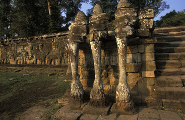 Angkor  the Terrace of the Elephants of Angkor Thom