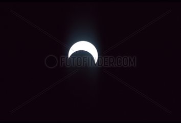 Soleil masqué par la Nelle Lune lors d'une éclipse annulaire