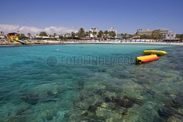 Hotels and tourist beach Cyprus