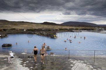Geothermal hot spring Reykjahlid Iceland