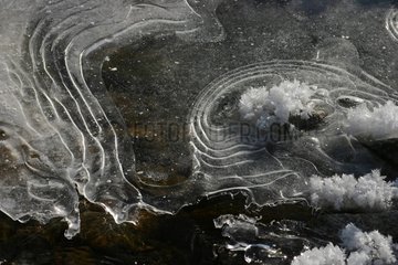 Frozen surface of a river High Tatras Slovakia