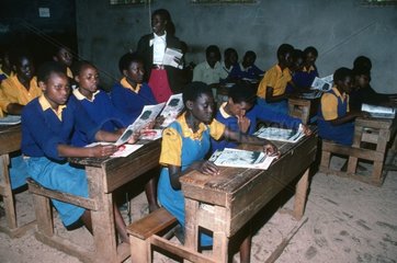 Elèves de primaire en classe Kenya