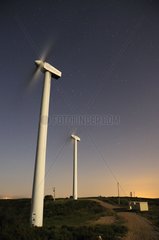 Windmühle unter der Mondlichtstelle de Grande Garrigue Frankreich