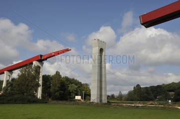 Bau des Viaduct -Bussurels des Standorts des TGV Osts