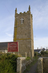 St Sennen Church founded 520 AD near Lands End on Southernmost tip of England in Cornwall
