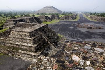 Ruins of Aztec temples of Teotihuacan Mexico