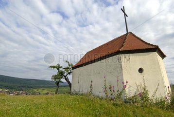 Witches' chapel in the vineyard of Pfingstberg Alsace France