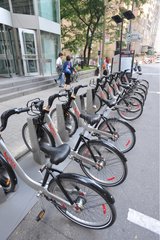 Self-service bicycles in Montreal Quebec