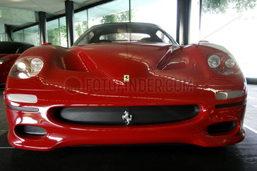 Turin  a Ferrari in the showroom of auto designer company Pinin Farina