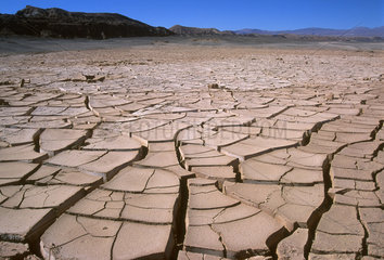 Dry soil  drought. Atacama Desert  Chile  South America.