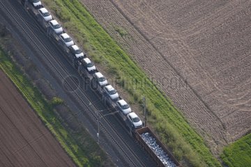Transporting cars by train Alsace