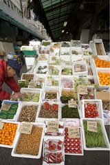Gemüse auf dem Markt von Tsukiji Tokyo Japan