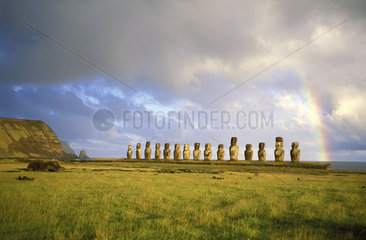 Rapa Nui  the statues of Ahu Tongariki