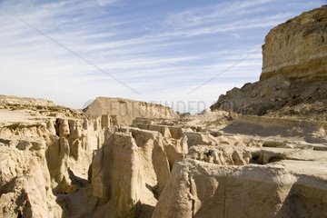 Eroded mineral landssape on Qeshm island Iran