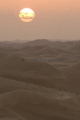Sunset over the desert  United Arab Emirates